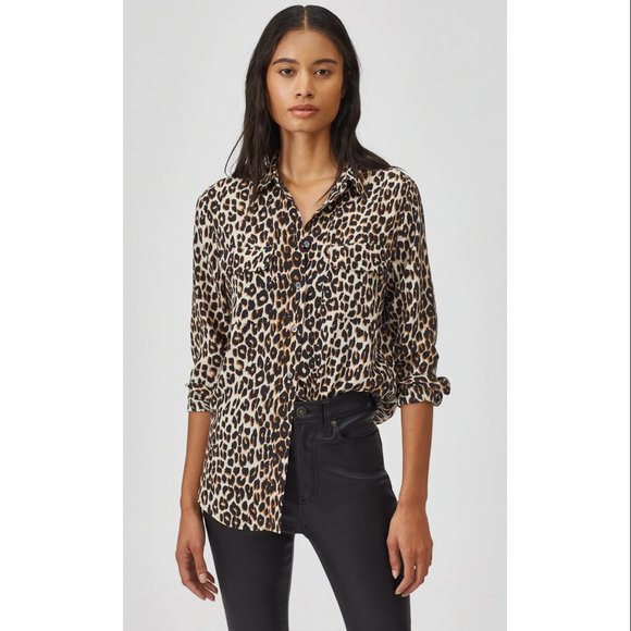 Equipment Tops - Equipment ~ Silk Slim Signature Long Sleeve Button Up Shirt Blouse